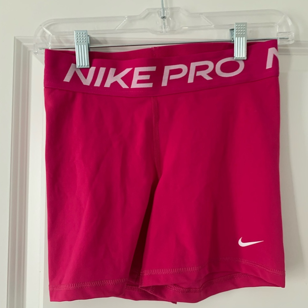 Hot Pink Nike Women’s Pro 5” Spandex Shorts